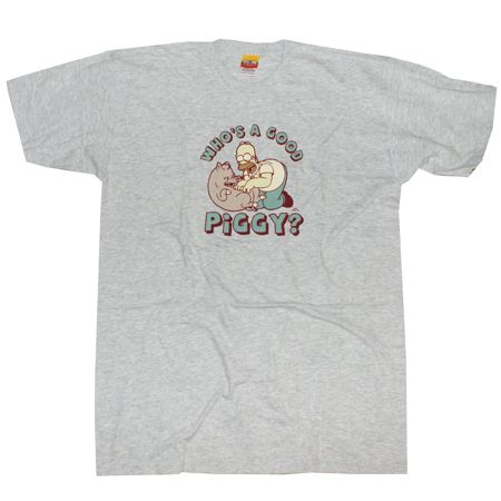The Simpsons Spiderpig Heather Grey T-Shirt