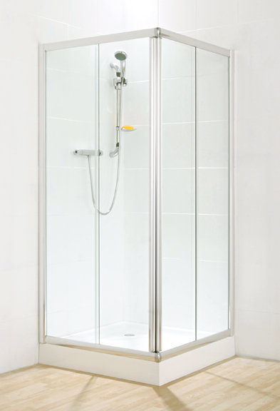 Cipini Cascata Corner shower enclosure 800x800 with Tray