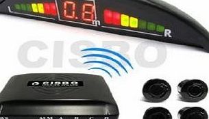 CISBO Metal Grey Wireless Car reversing parking Four 4 rear sensors with Colour LED displayer