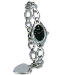 Eco Drive Ladies Heart Charm Bracelet Watch