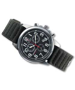Gents Eco-Drive Military Chronograph Watch