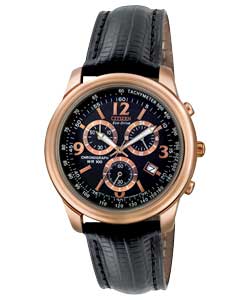 Citizen Gents Rose Gold Chronograph Watch