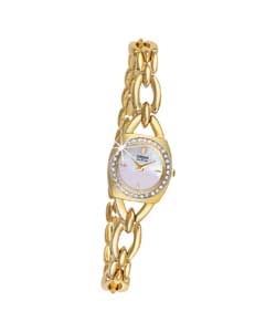 Ladies Gold Plated Swarovski Crystal Watch Set