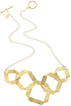 Citrine by the Stones Sage square necklace