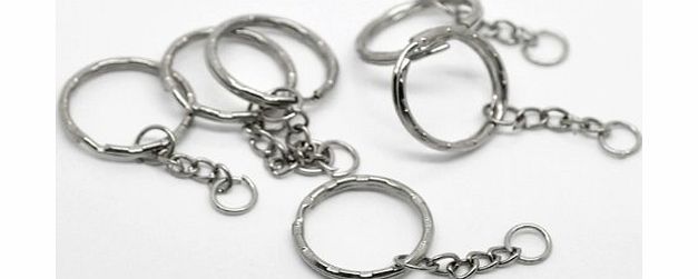 CKB Ltd 30x Blank Keyrings Key Ring Craft Chain Rings Wholesale Craft CKB-19405