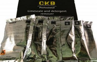 CKB Ltd Pack of 6 - Universal Limescale and Detergent Remover Suitable for all Washing Machines amp; Dishwa