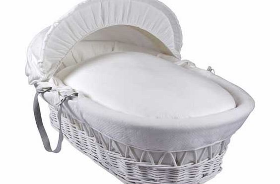 Cotton Candy Wicker Moses Basket -