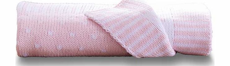 Double Knit Spot Blanket - Pink