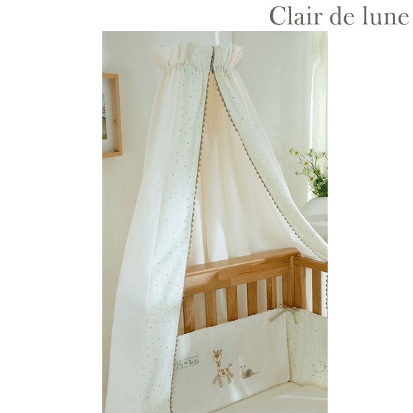Clair de Lune Gilly and Gerry - Cot/Cotbed Crown Drape and Rod