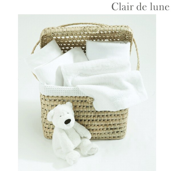 Clair de Lune Soft Waffle - 6 Piece Nursery Gift Basket