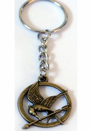 Claires Wares The Hunger Games Mockingjay silver style keyring with bronze pendant