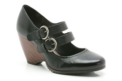 Clarks Bamboo Palm Black Leather