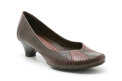 Clarks Bessy Star Brown Combi Leather