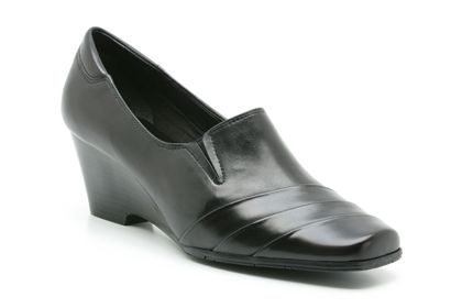 Clarks Book Worm Black Leather