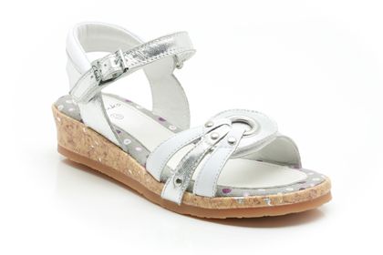 Glitzytoes Inf White/Silver Leather