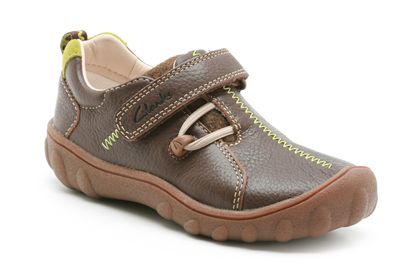 Clarks Wibble Inf Dark Brown Leather
