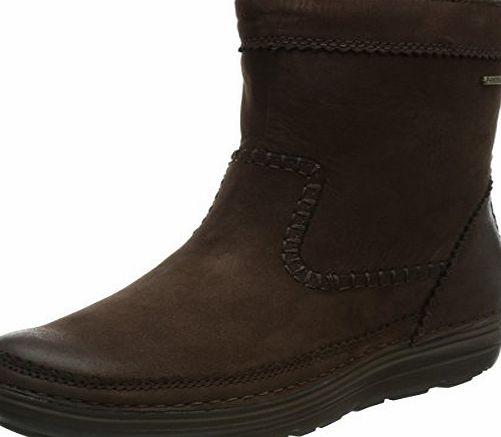 Clarks Womens Casual Clarks Nelia Dora Gtx Nubuck Boots In Dark Brown Brown Braun (Dark Brown Nubuck) Size: 6.5 UK