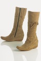 womens oriana suede wedge calf boot