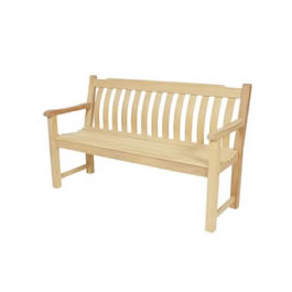 5` Curved Back Bench 101 - Iroko