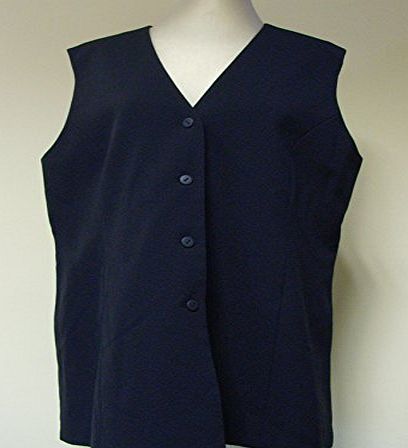 Classic Home Store Alexandra Ladies Smart Formal Navy Button Up Waistcoat (UK 16)