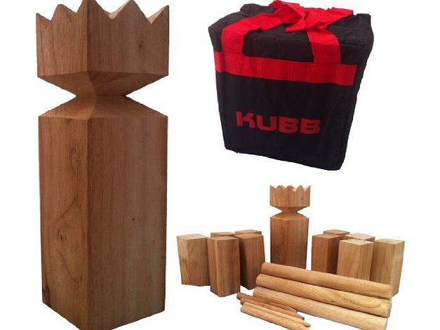 Classic Leisure Products Viking Kubb Garden Game Hardwood in Canvas Bag