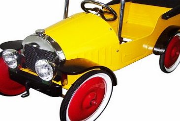 Classic Pedal Cars Yellow Vintage Metal Pedal Car