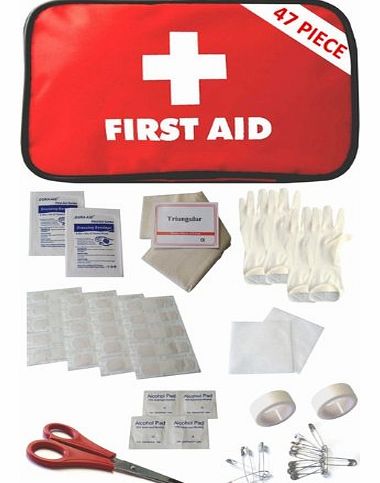 Clay:Roberts First Aid Kit 47 Pieces Emergency Home Work Travel Holiday Car kit with Bag