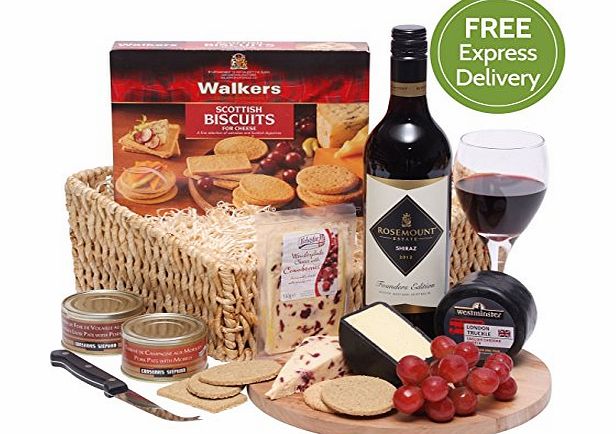 Clearwater Hampers Wine, Cheese and Pate Hamper - Hampers amp; Gift Baskets