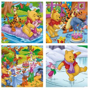 Winnie The Pooh 4 x 6 Piece Jigsaw Puzzles