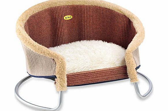 Cleo Brown Deluxe Pet Lounger (Approx 38cm x 75cm sleeping area) - Sturdy pet bed with removable reversible cushion. Cover removes for washing. For Cats and smaller Dogs (View amazon detail page)