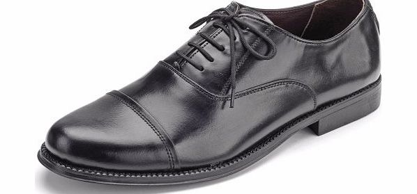 Clifford James Classic Oxford Mens Real Leather Shoes. (9.5, Black)