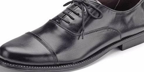 Clifford James Classic Oxford Mens Real Leather Shoes. (9, Black)