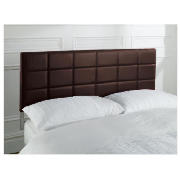 Clifton King Headboard, Brown Faux Leather