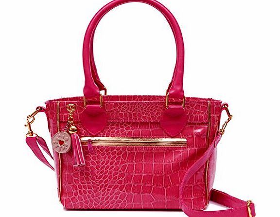 Clippy London Clippy Pink Moc Croc Chiller Lunch Bag