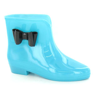 Cloggs Glow In The Dark Bow Welly - Blue