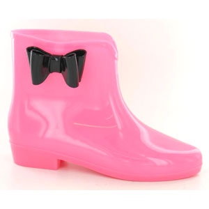 Cloggs Glow In The Dark Bow Welly - Pink