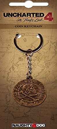 Close Up Uncharted 4 Keyring ``Pirate coin``