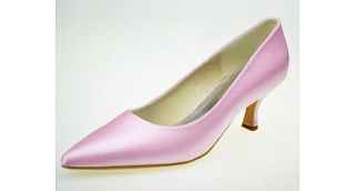 CLOSED Toe Pumps Satin Kitten Heel Stiletto