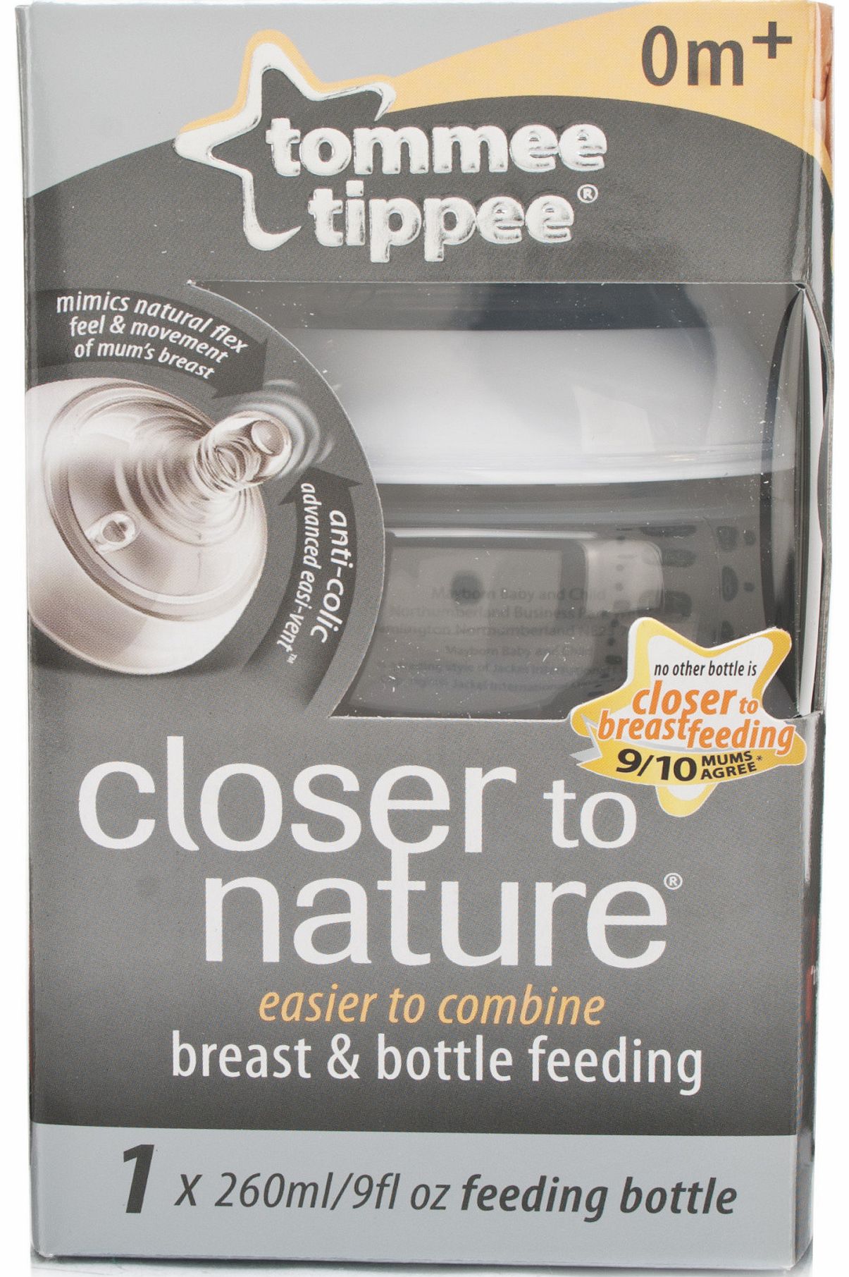 Closer to Nature Tommee Tippee Closer to Nature Easivent Bottle