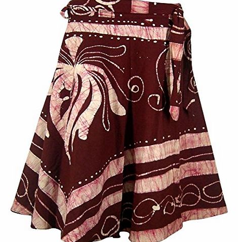 India Clothing Batik Print Cotton Wrap Skirt Designer Dresses