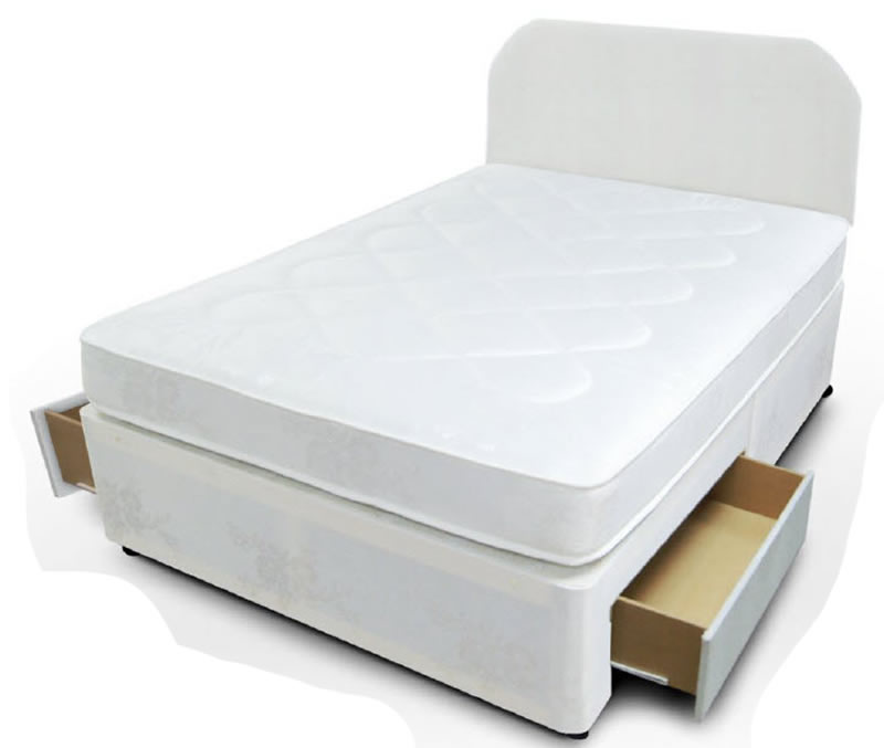 Cloud 9 Combo Damask 2 Drawer Divan Bed with Free