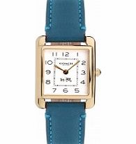 Coach Ladies Page Blue Leather Strap Watch