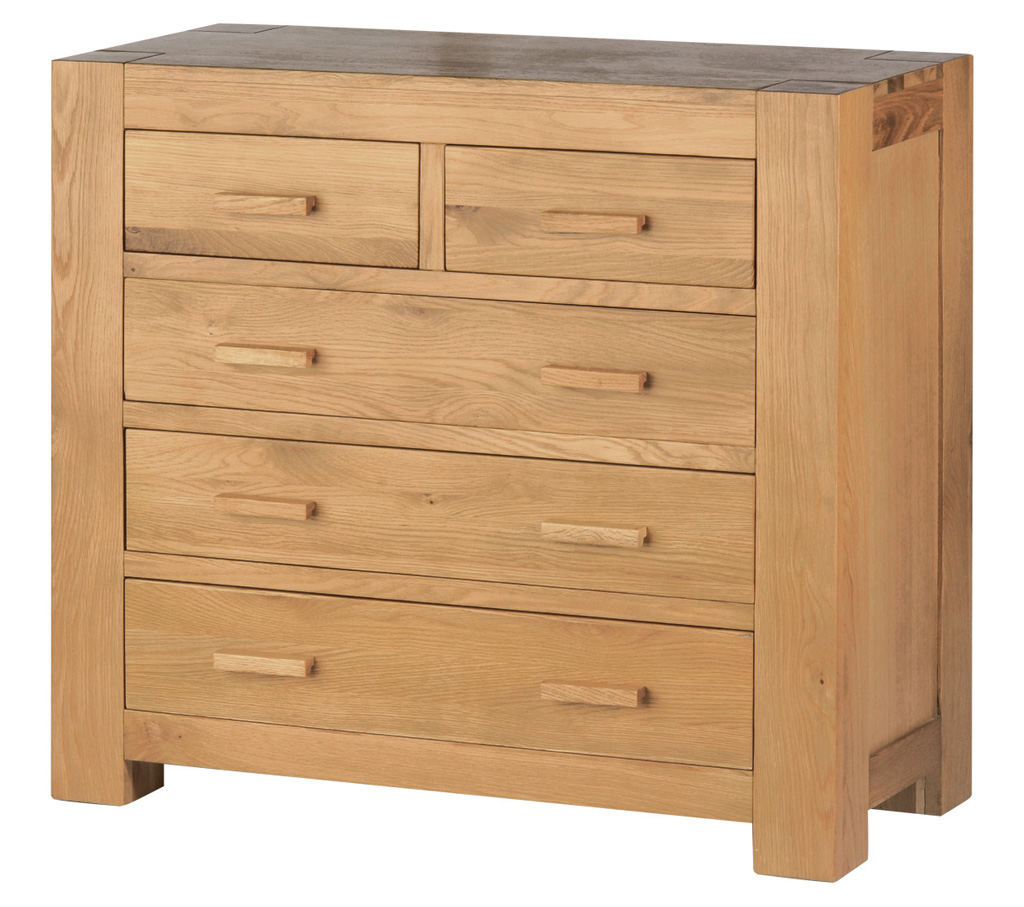 Coast 2 Coast chunky oak 5 drawer chest