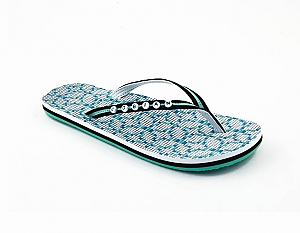 Scrabble Ladies Flip Flops - Turquoise