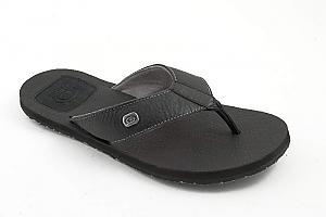 Cobian Monterey Leather Flip Flops - Black