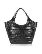 Coccinelle Charlotte - Pleated Calf Leather Zip Tote Bag