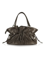 Coccinelle Lifestyle - Calf Leather Drawstring Satchel Bag