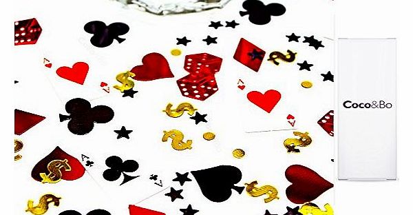 1 x Coco&Bo - Fabulous Las Vegas Confetti - Casino Poker Night Party Table Decorations