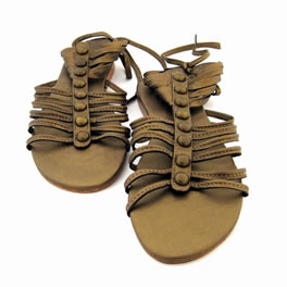 Cocobelle Bronze Leather Studded City Sandal