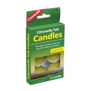 Coghlan s Citronella Tub Candles - Pack of 6